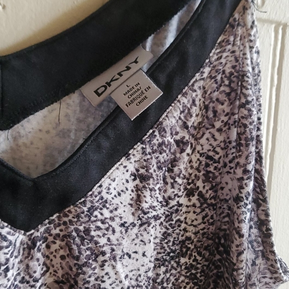 DKNY Snake Print Asymmetrical Tank Large - Picture 2 of 3